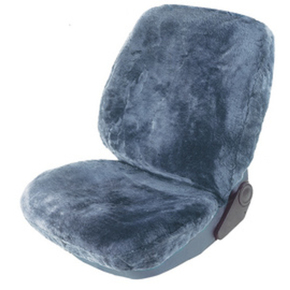 IWH Housse de sige en fourrure d'agneau, anthracite