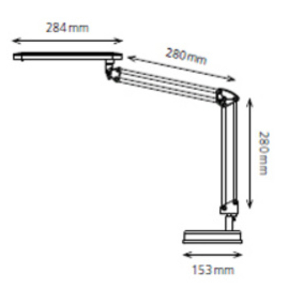 HANSA Lampe de bureau  LED 4 Stars, avec pince, argent