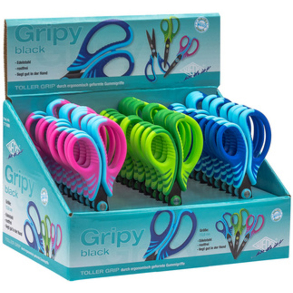 WEDO Ciseaux Gripy, pointus, (L)130 mm, prsentoir de 30