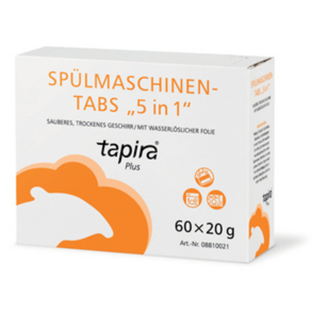 TAPIRA Plus Pastille pour lave-vaisselle 5 in 1, carton