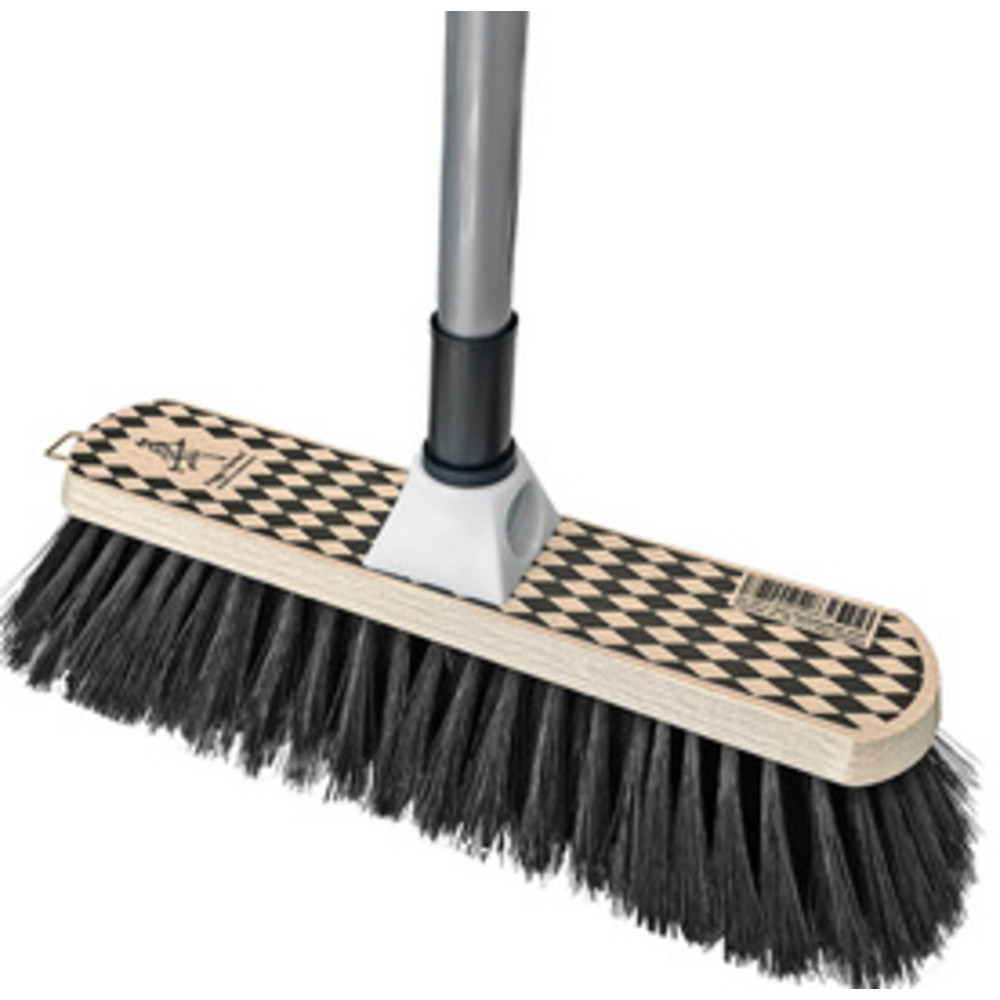 PEGGY PERFECT Balai avec manche 'Arlequin', bois