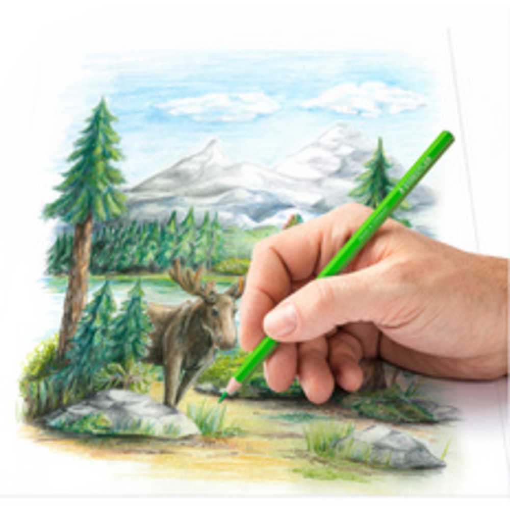 Staedtler Crayons de couleur de haute qualité pour artistes Mine douce et tendre de 3 mm Boîte en métal avec 12 couleurs différentes assorties M12 - vue 10