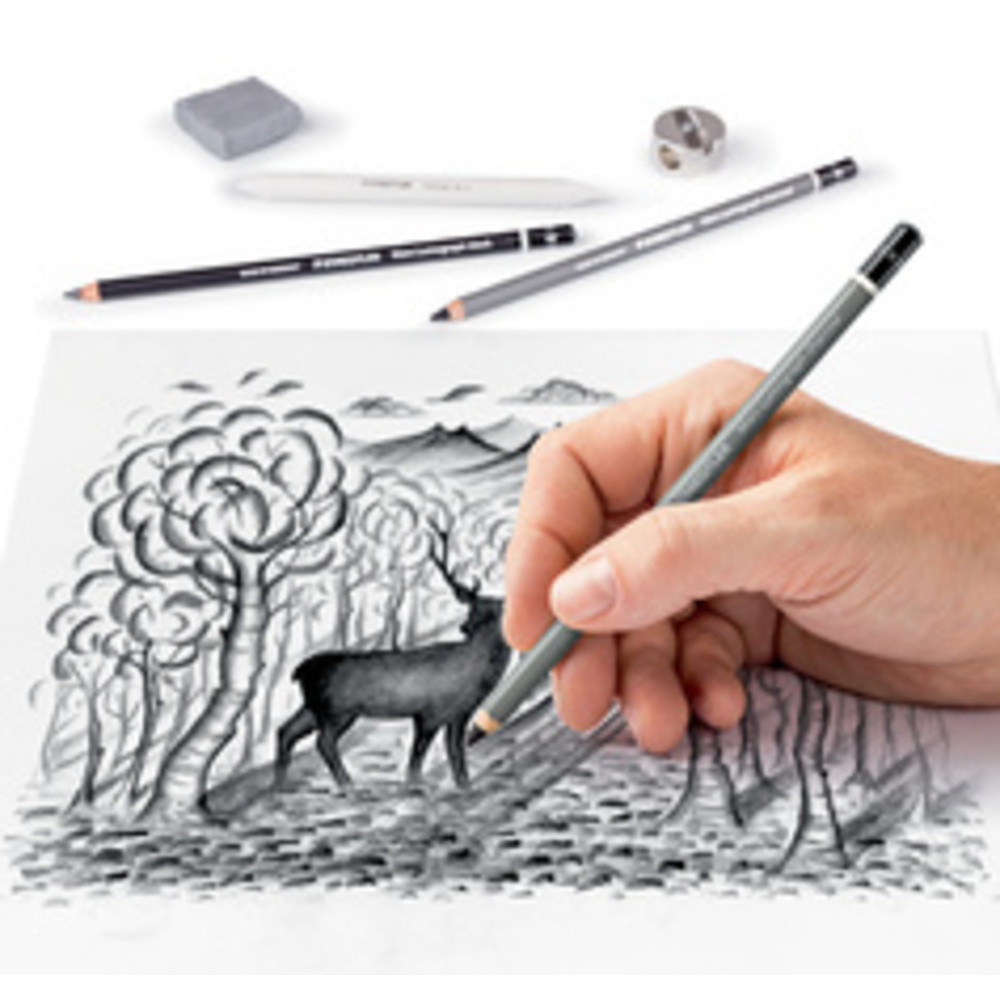 Kit de dessin/ de fusains Charcoal Design Journey