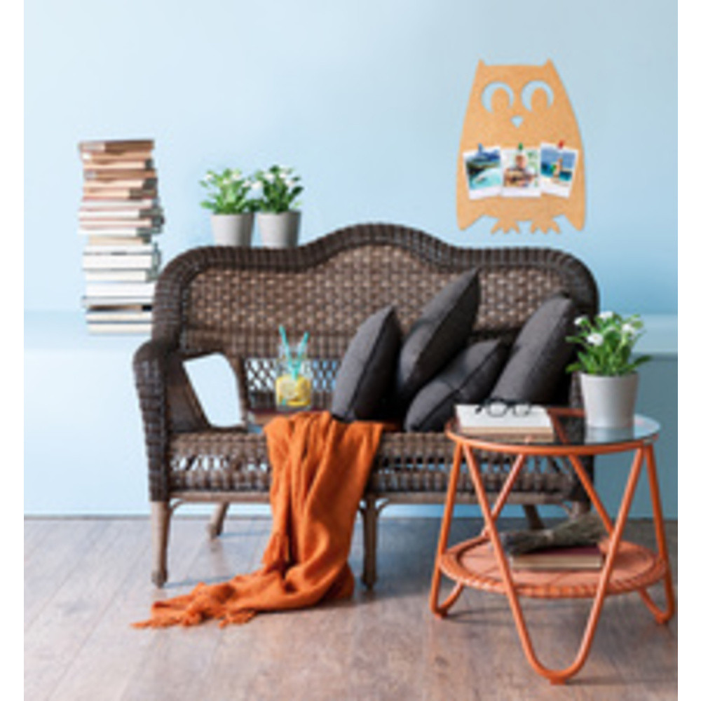 SECURIT Tableau mural en liège SILHOUETTE 'Chouette'