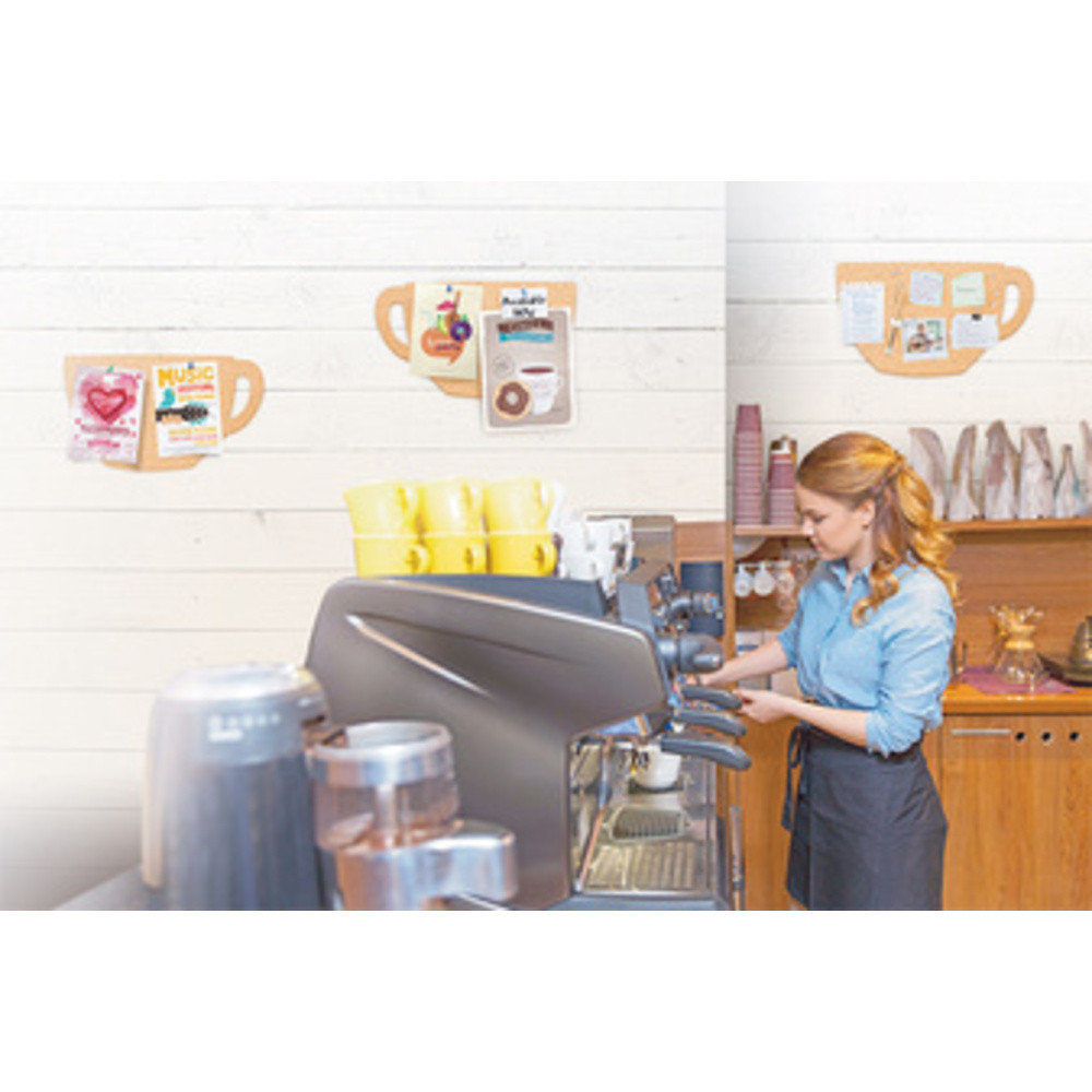 SECURIT Tableau mural en liège SILHOUETTE 'Tasse'