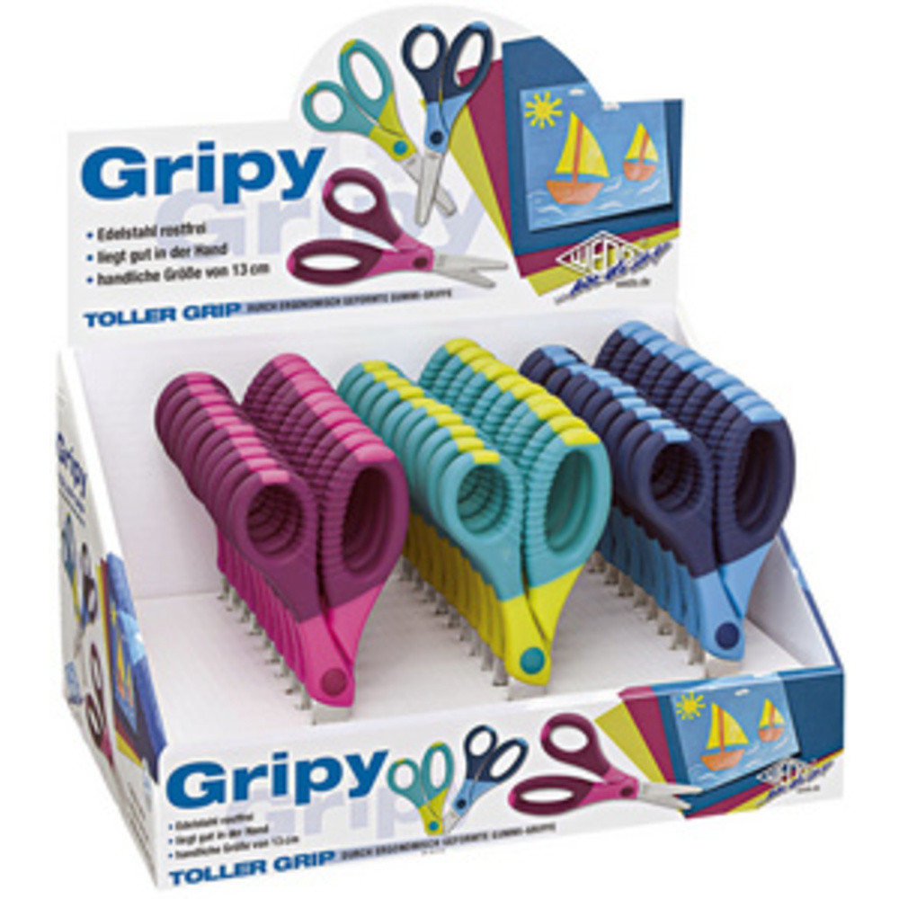Ciseaux de bricolage Gripy, rond, longueur: 130 mm