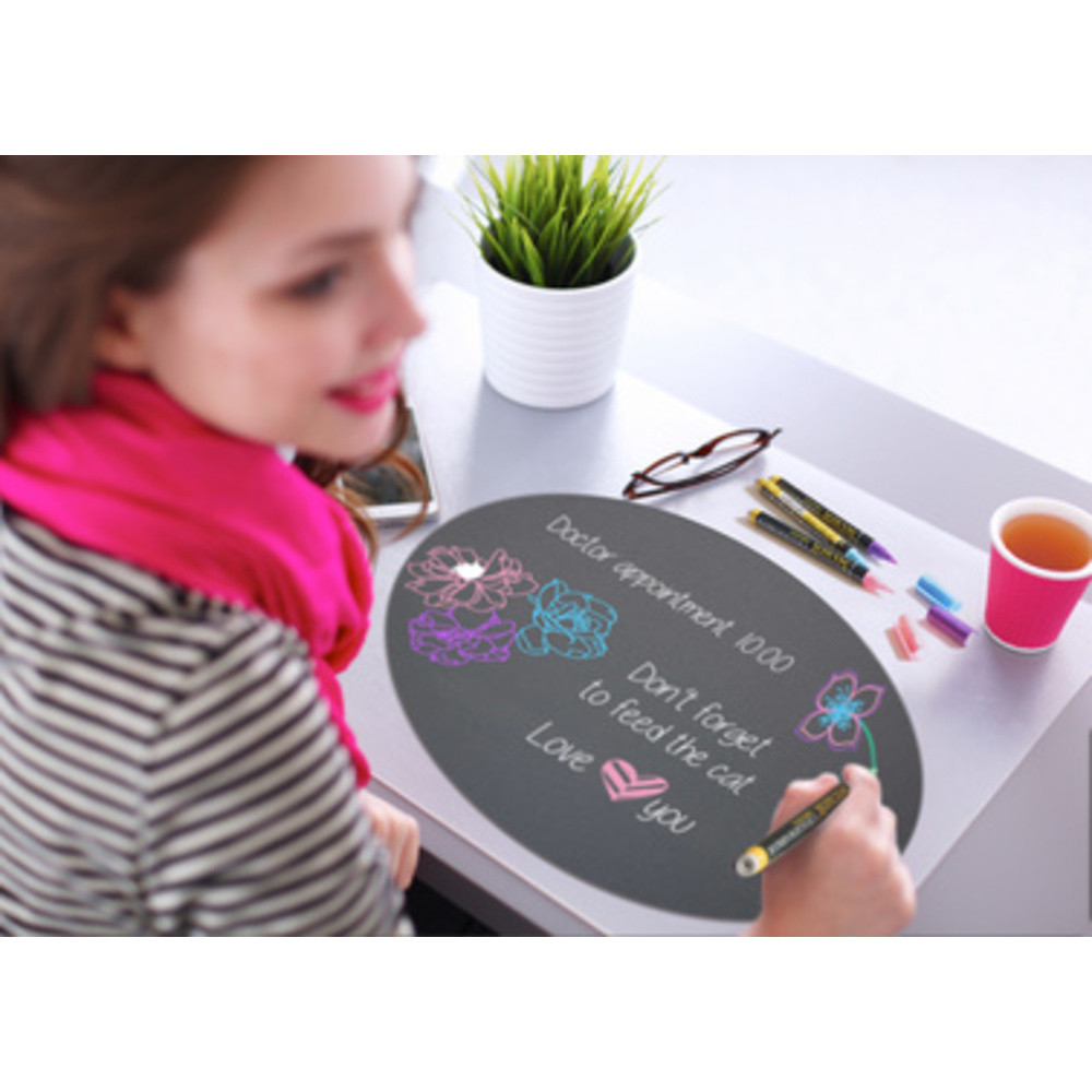 SECURIT Ardoise murale SILHOUETTE 'Oval'