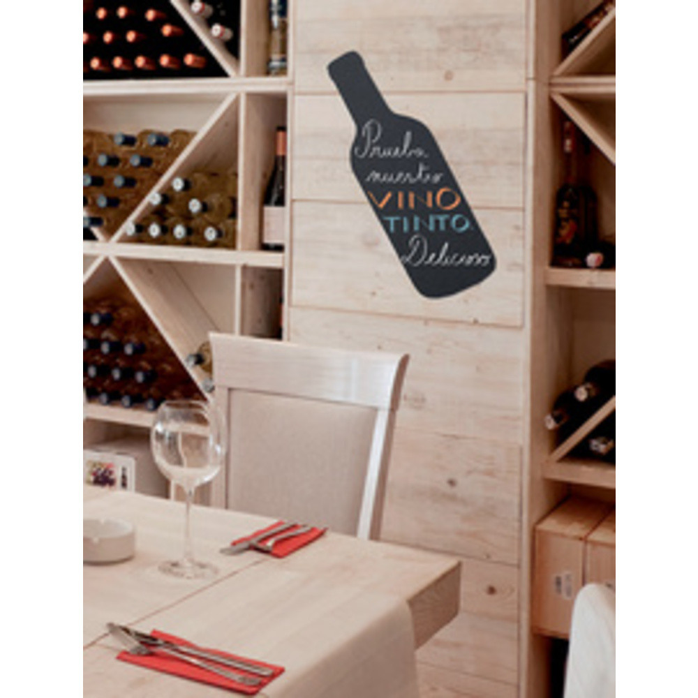 SECURIT Ardoise murale SILHOUETTE 'Bouteille'