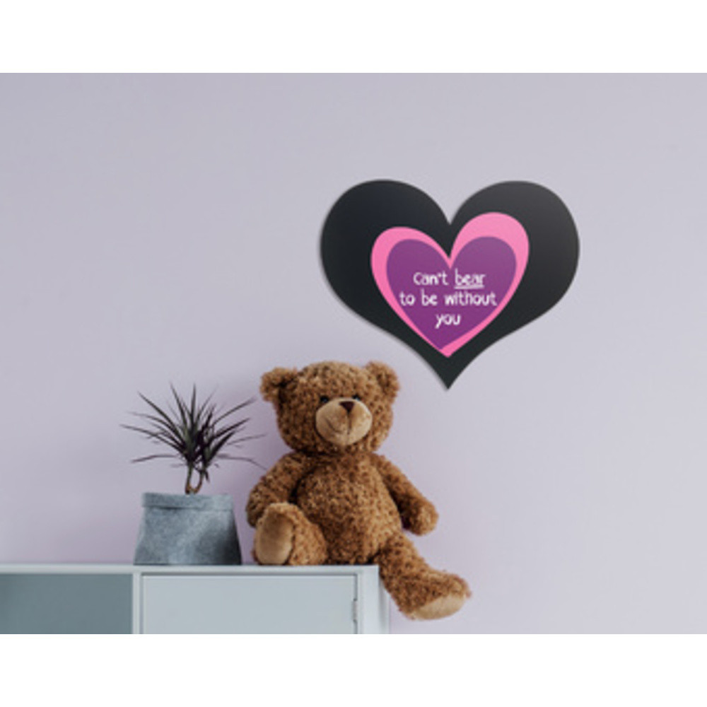 SECURIT Ardoise murale SILHOUETTE 'Coeur'