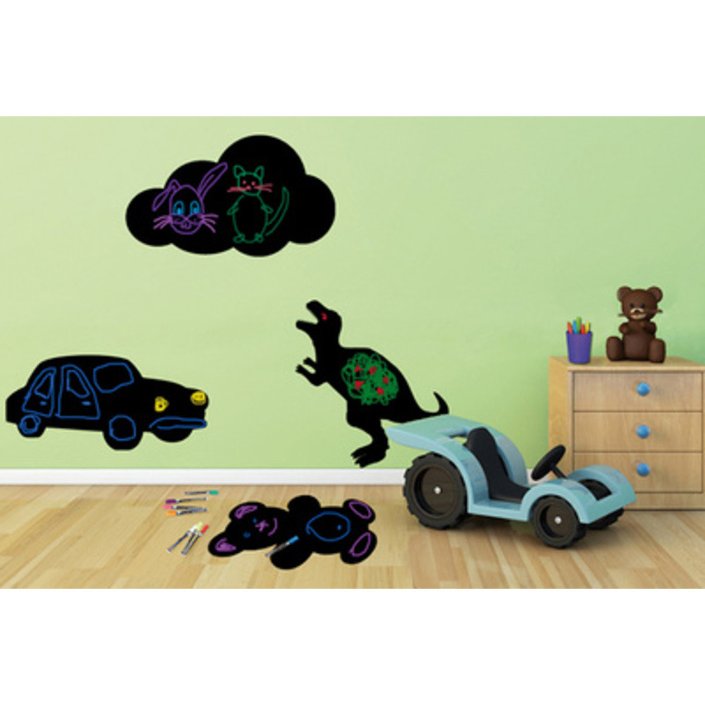 SECURIT Ardoise murale SILHOUETTE 'Dino'