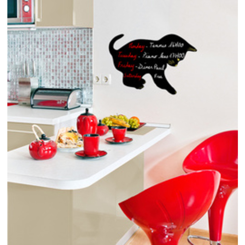 SECURIT Ardoise murale SILHOUETTE 'Chat'