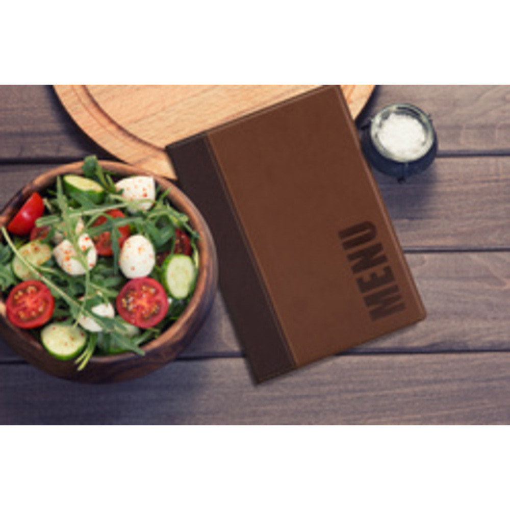SECURIT Protège-menus TRENDY, A4, bordeaux