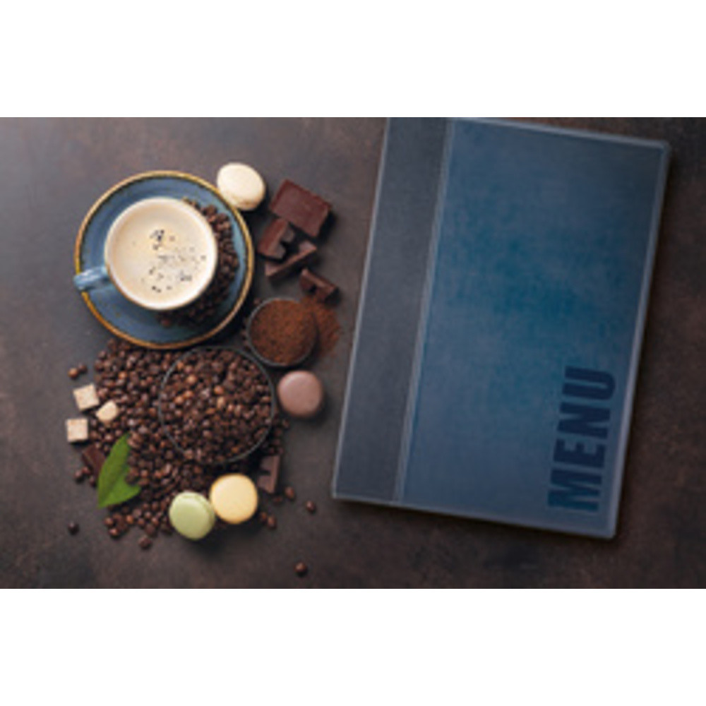 SECURIT Protège-menus TRENDY, A5, bordeaux