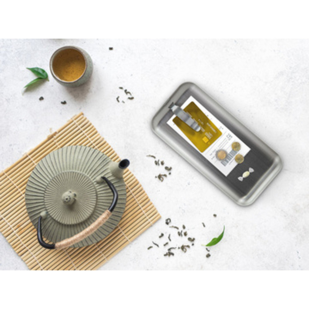 SECURIT Porte-addition en acier inoxydable, argent