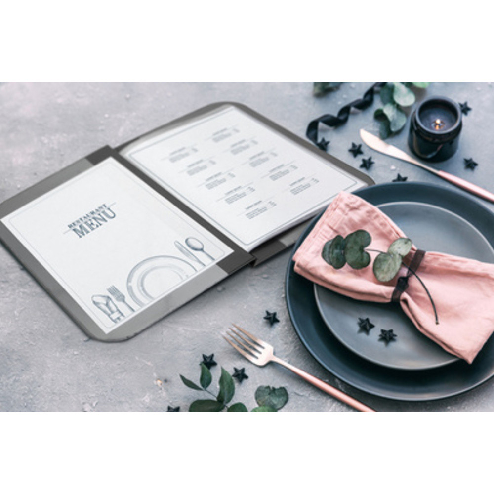 SECURIT Protège-menus ESSENTIAL, A4, noir