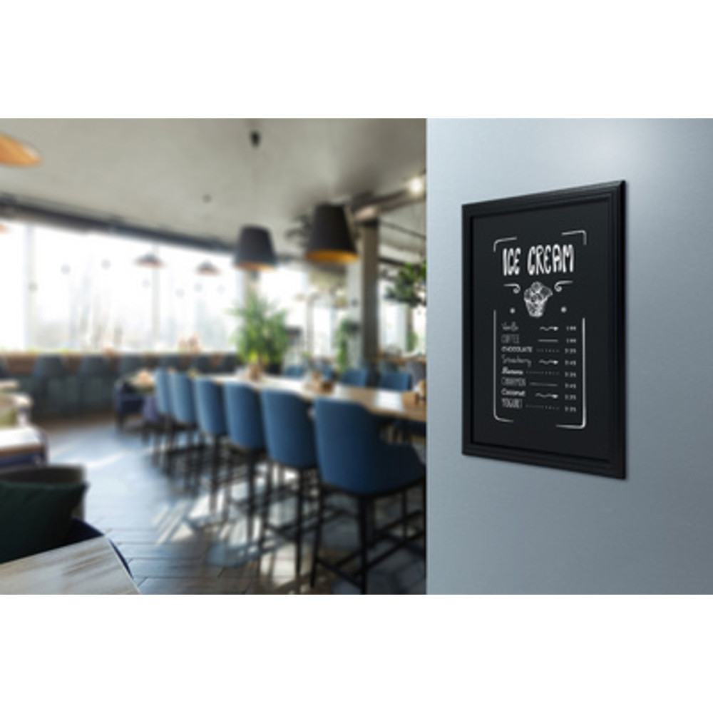 SECURIT Ardoise murale UNIVERSAL, avec cadre en bois, htre