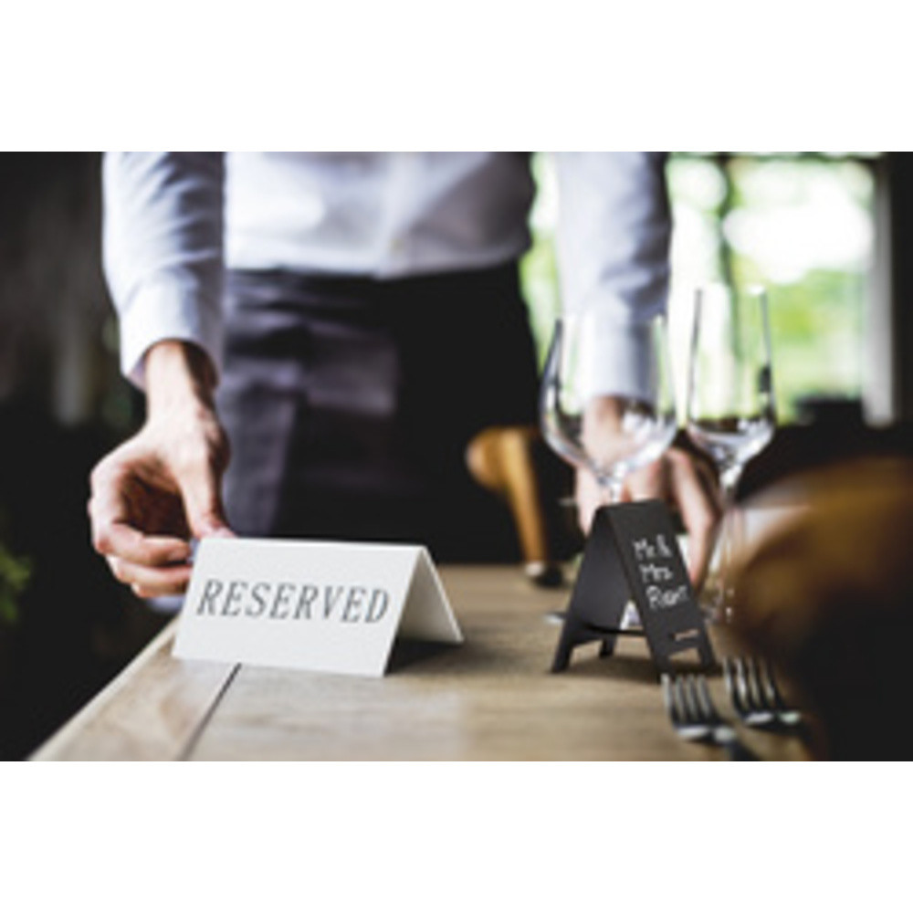 SECURIT Présentoir de table RÉSERVÉ, set de 5