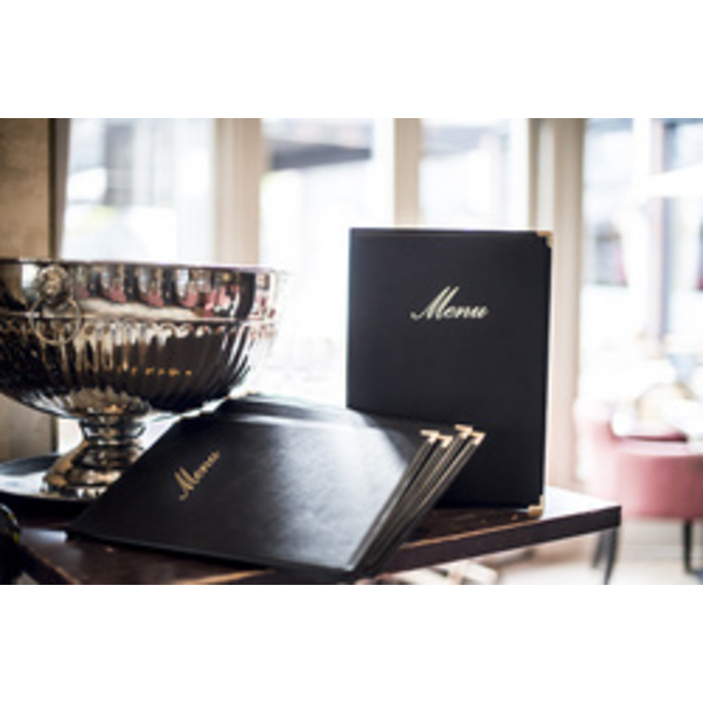 SECURIT Protège-menus CLASSIC, A5, noir