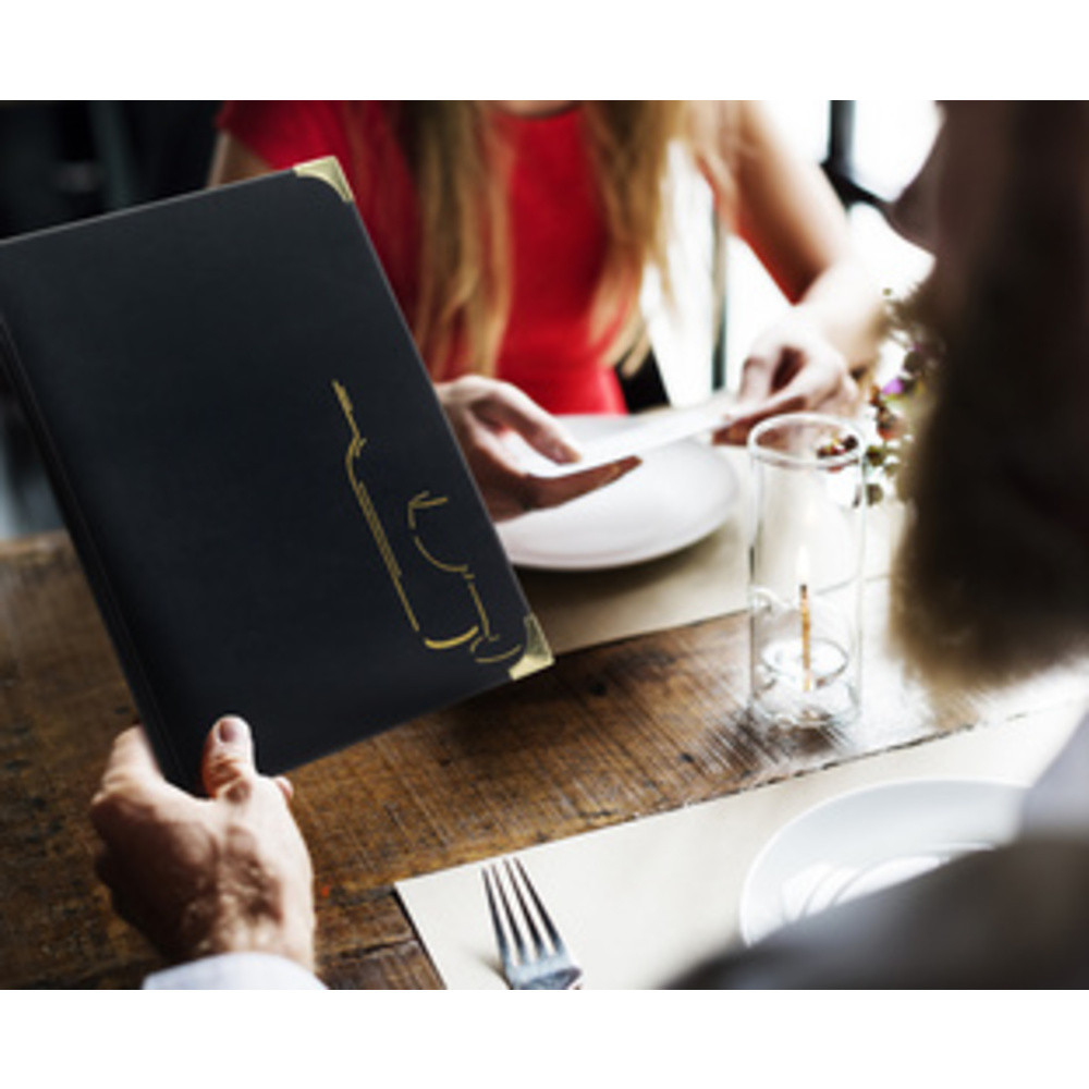 SECURIT Carte de boissons BASIC, A4, noir