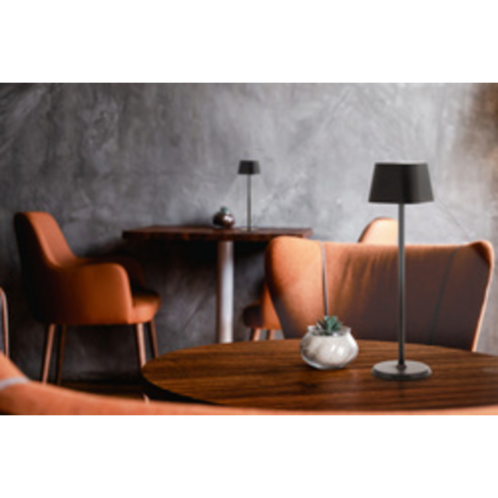 SECURIT Lampe de table à LED sans fil GEORGINA, noir
