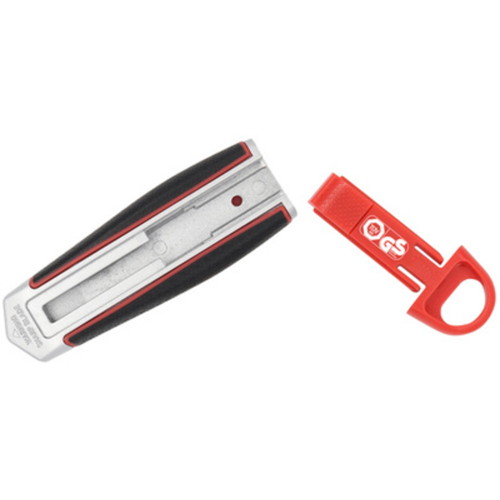 Cutter de sécurité Long Blade, lame: 18 mm, rouge/noir