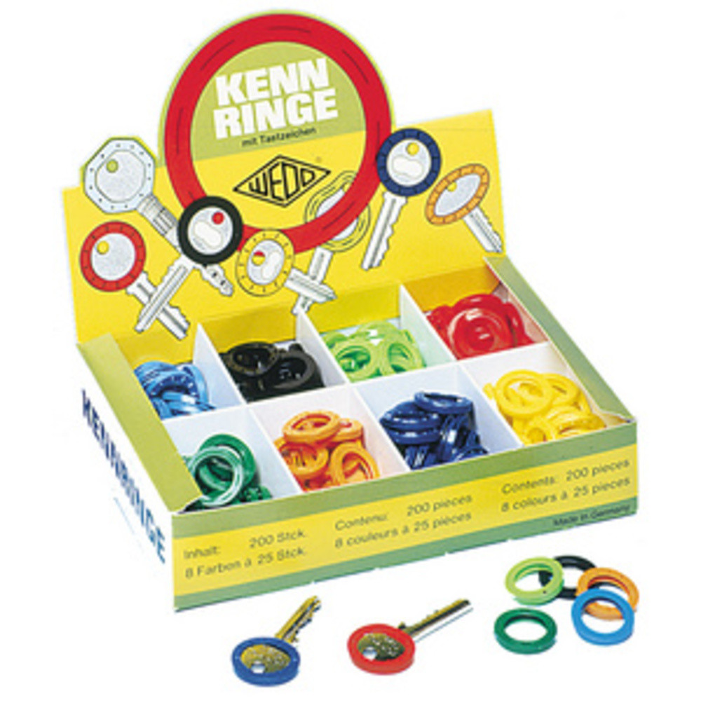 WEDO Couvre-ttes pour cl, prsentoir 200 pices, assorti