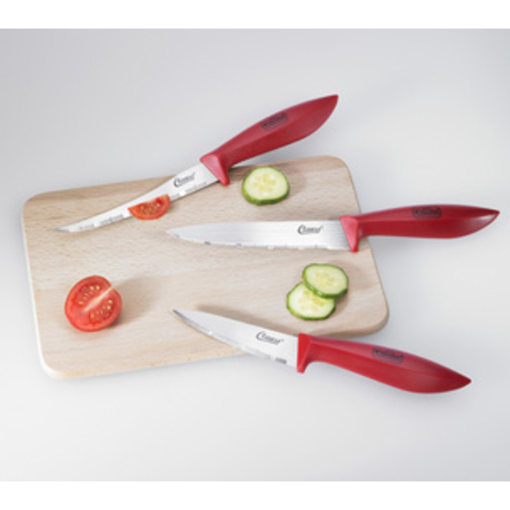 Set de couteaux, 3 pièces, rouge