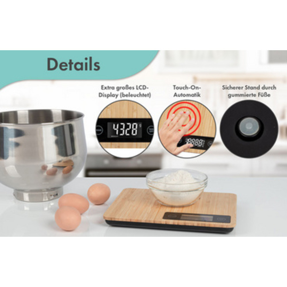 PROFI COOK Balance de cuisine en bambou PC-KW 1271