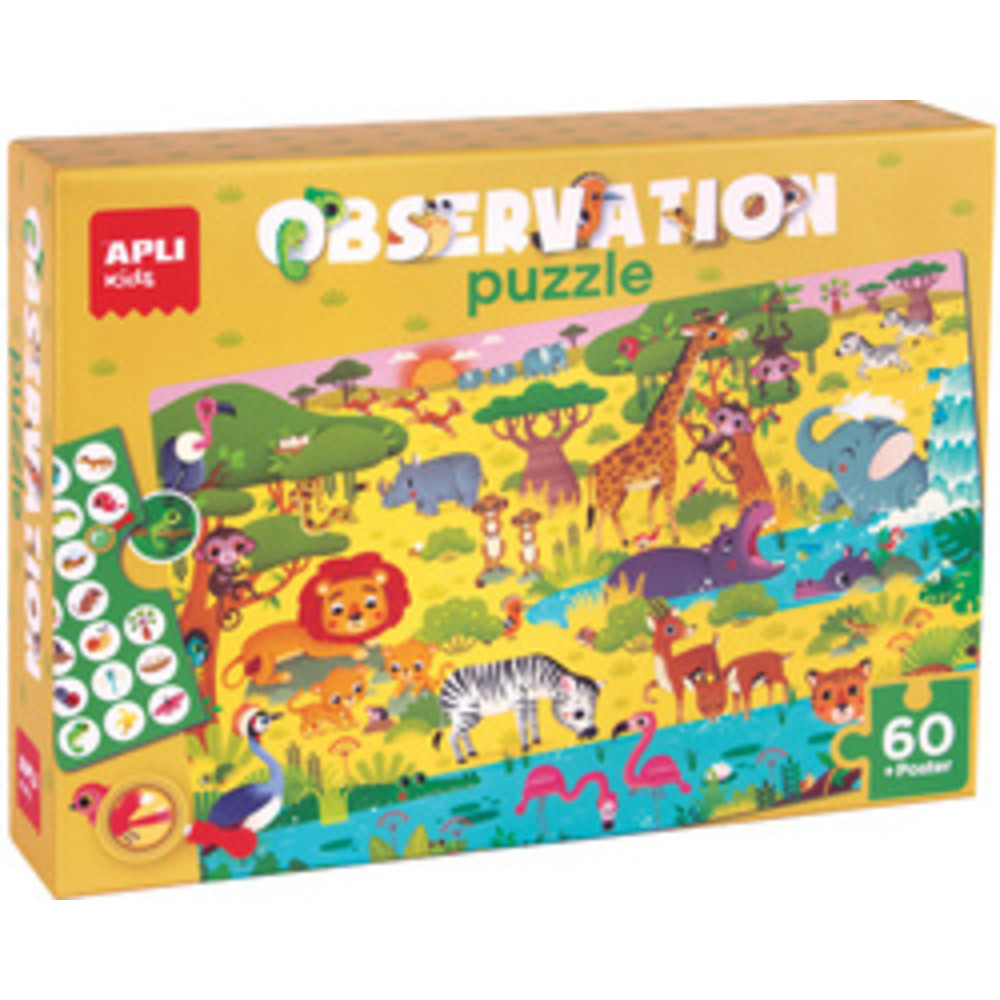 APLI KIDS Puzzle observation junior 'La savane', 60 pices