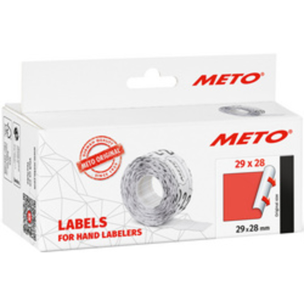 METO tiquette pour tiqueteuse de prix, 29 x 28 mm, rouge