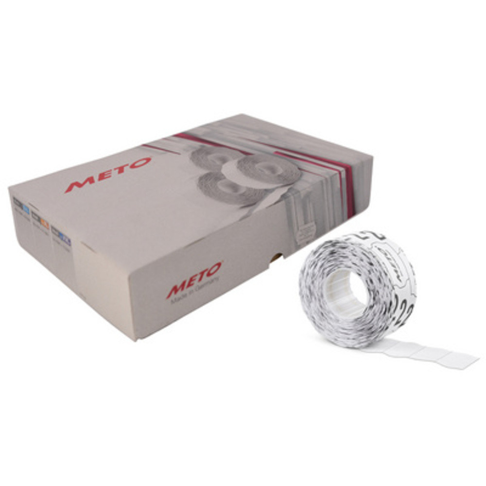 METO tiquette pour tiqueteuse de prix, 22 x 12 mm, blanc