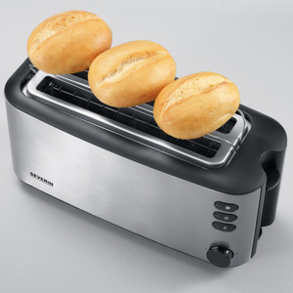 Grille-pain pour 4 tranches AT 2509, inox / noir