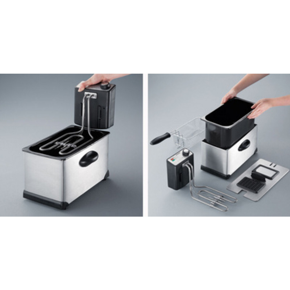 Friteuse électrique FR 3431, acier inoxydable/noir