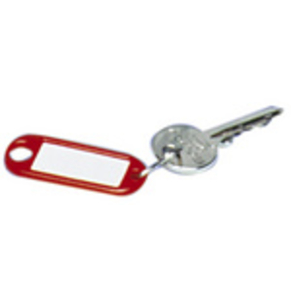 Porte-clés avec anneau, diamètre: 18 mm, rouge