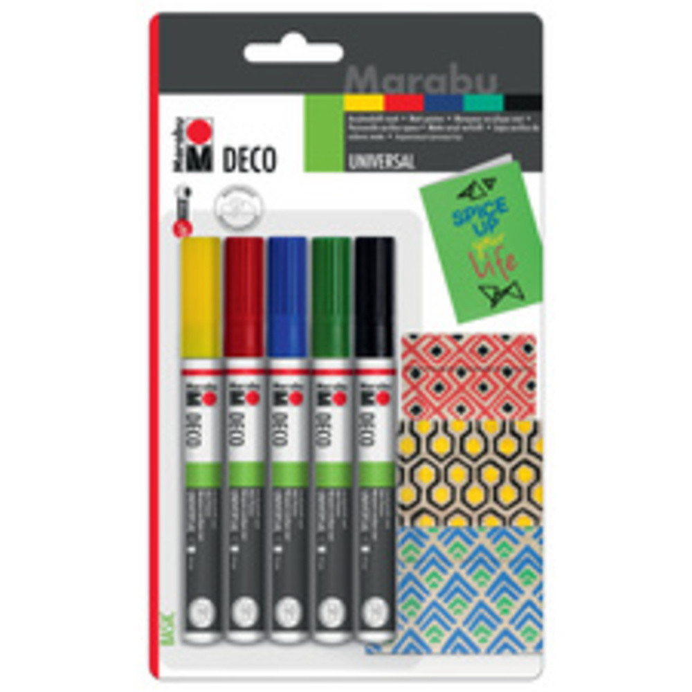 Marqueur acrylique 'Deco Painter matt' blister de 5