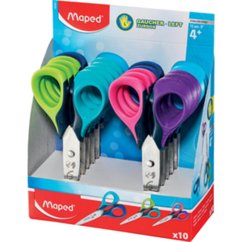 MAPED Ciseaux Sensoft 3D, longueur: 130 mm, prsentoir de 10