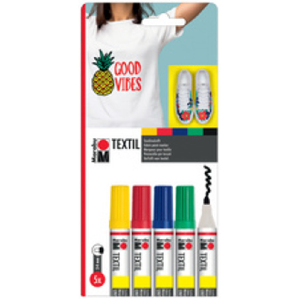 Marqueur pour textile 'Textil Painter' blister de 5