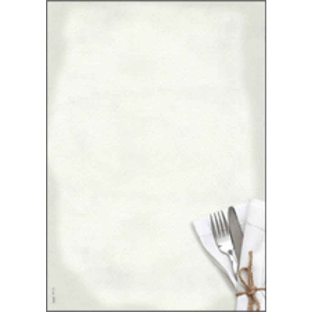 Papier à motif, A4, 90 g/m2, motif 'Menu Dîner'