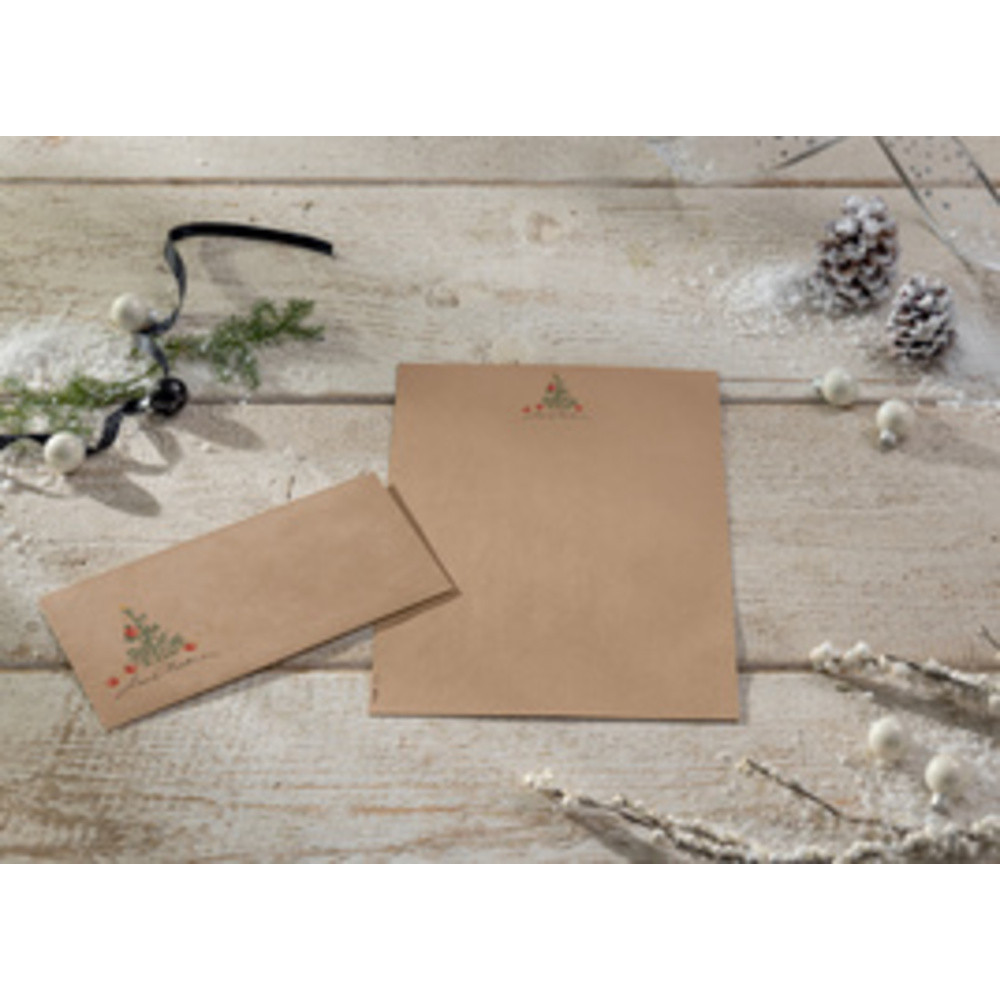 Enveloppe de Noël 'Ours polaire avec étoile filante', long