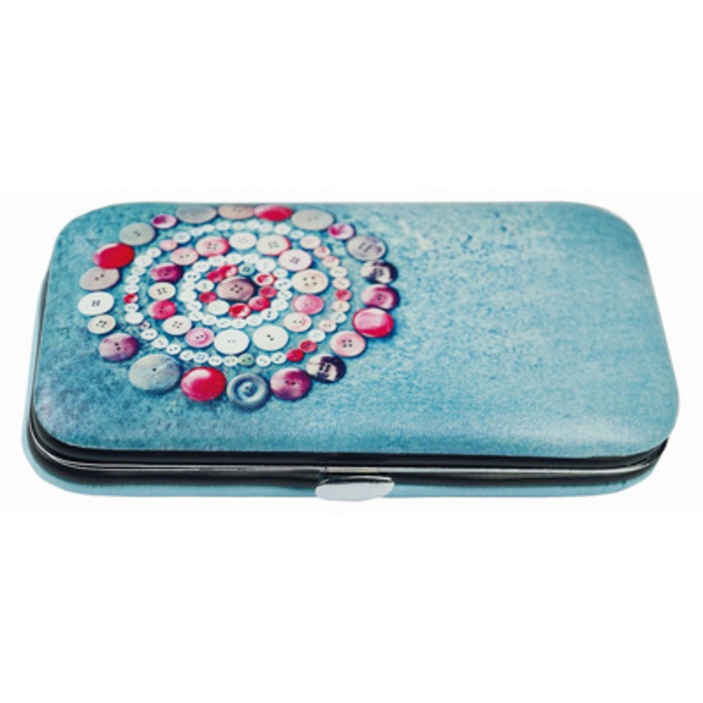 KLEIBER Etui de couture de voyage 'Design', 24 pièces, bleu