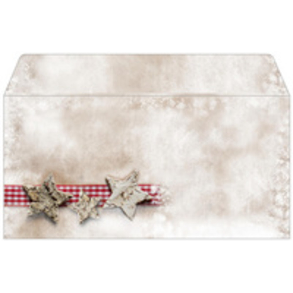 papier Enveloppe à motif de Noël 'Beige Christmas Candle'
