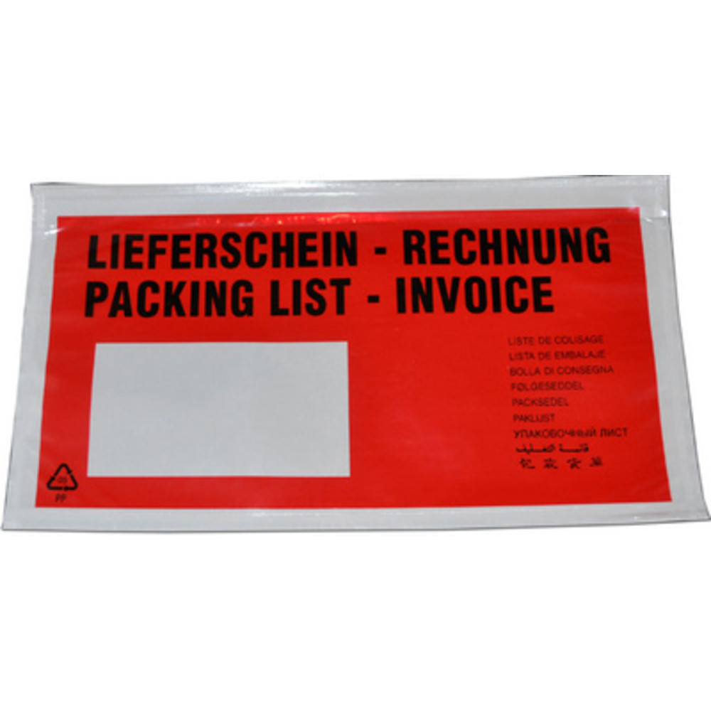 DM-FOLIEN Pochette pour bon de livraison, format long,