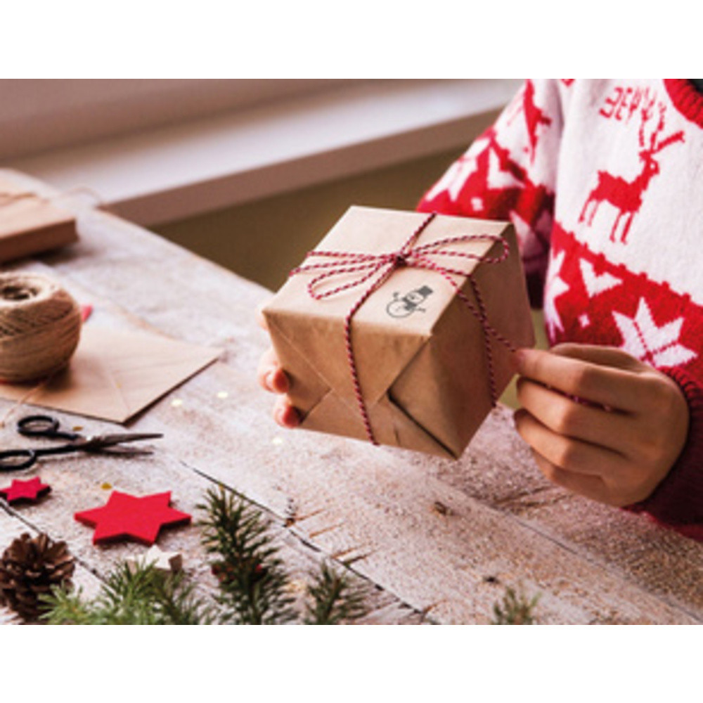 Kit tampon à motif 'LITTLE NIO' Noël, gris