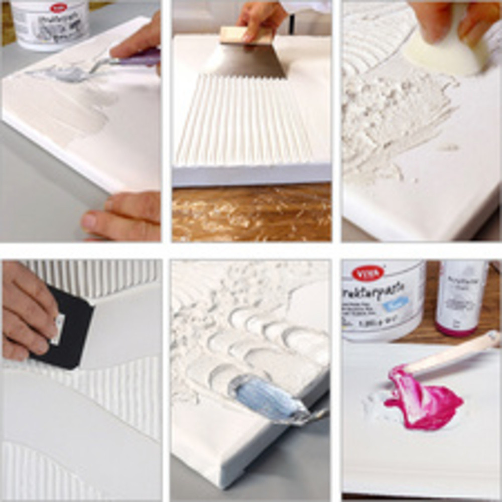 VIVA DECOR Pâte structurée fine, blanc, 1.200 g