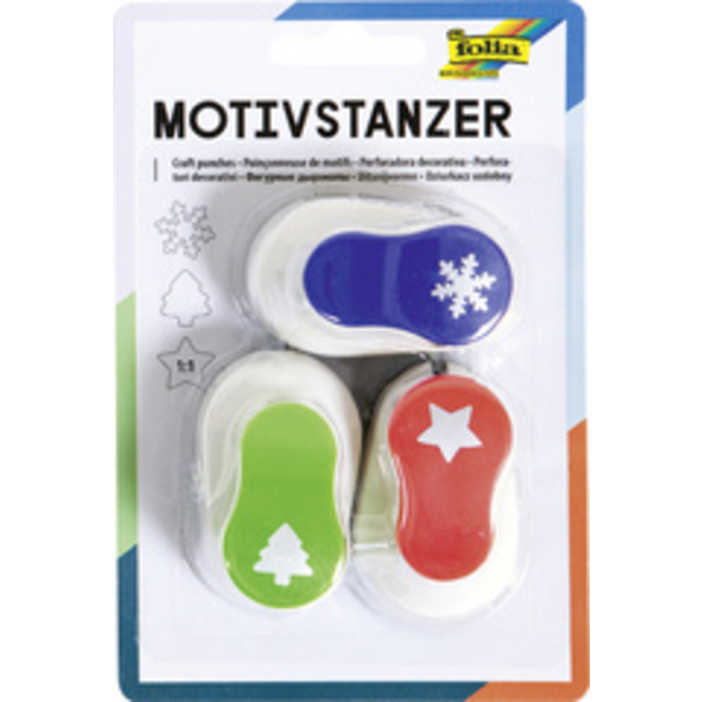 FOLIA Set de perforateurs de motifs de Noel, petit, set 1