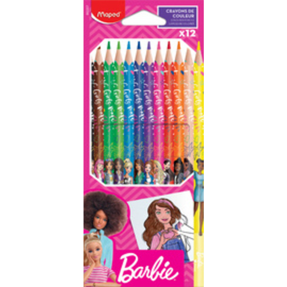 Maped Coffret de crayons de couleur 12ST Barbie 12x - vue 2