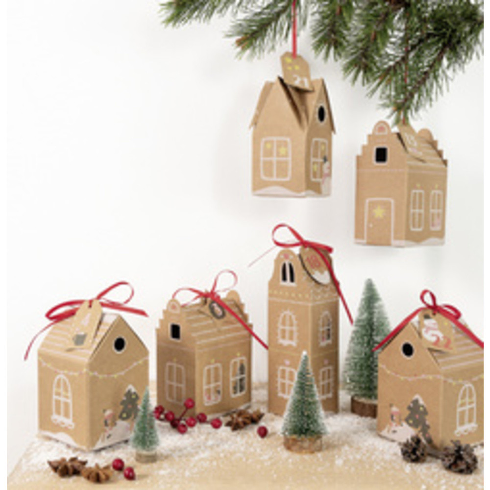 FOLIA Kit pour calendrier de l'Avent HYGGE DORF, 49 pices