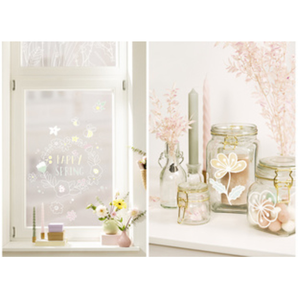 Modèles de décoration pour fenêtres 'BLOOM & GROW'