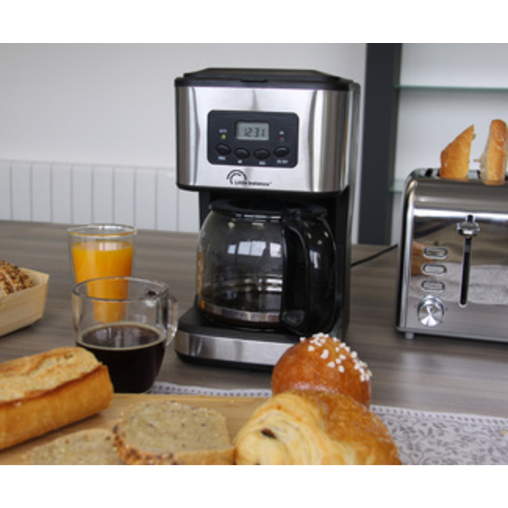 LITTLE BALANCE Cafetière Café Control, argent/noir