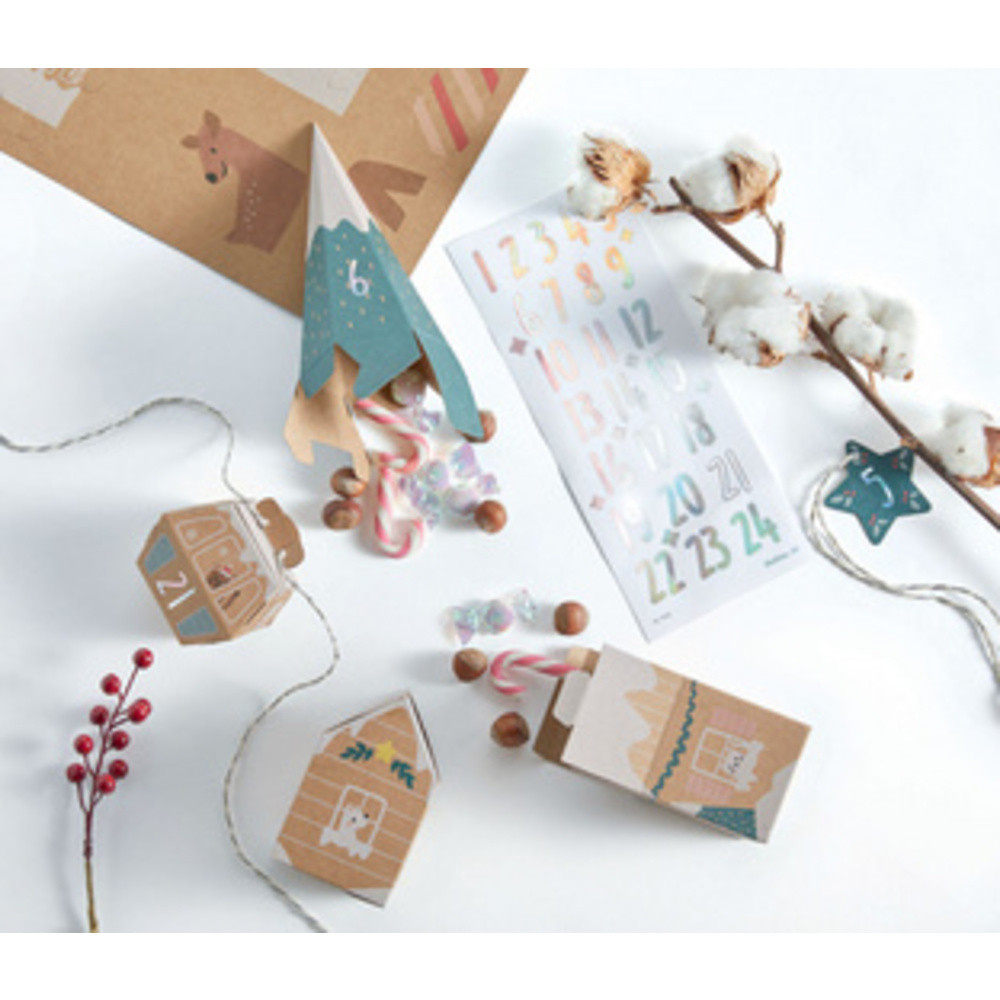 FOLIA Kit de bricolage calendrier de l'Avent